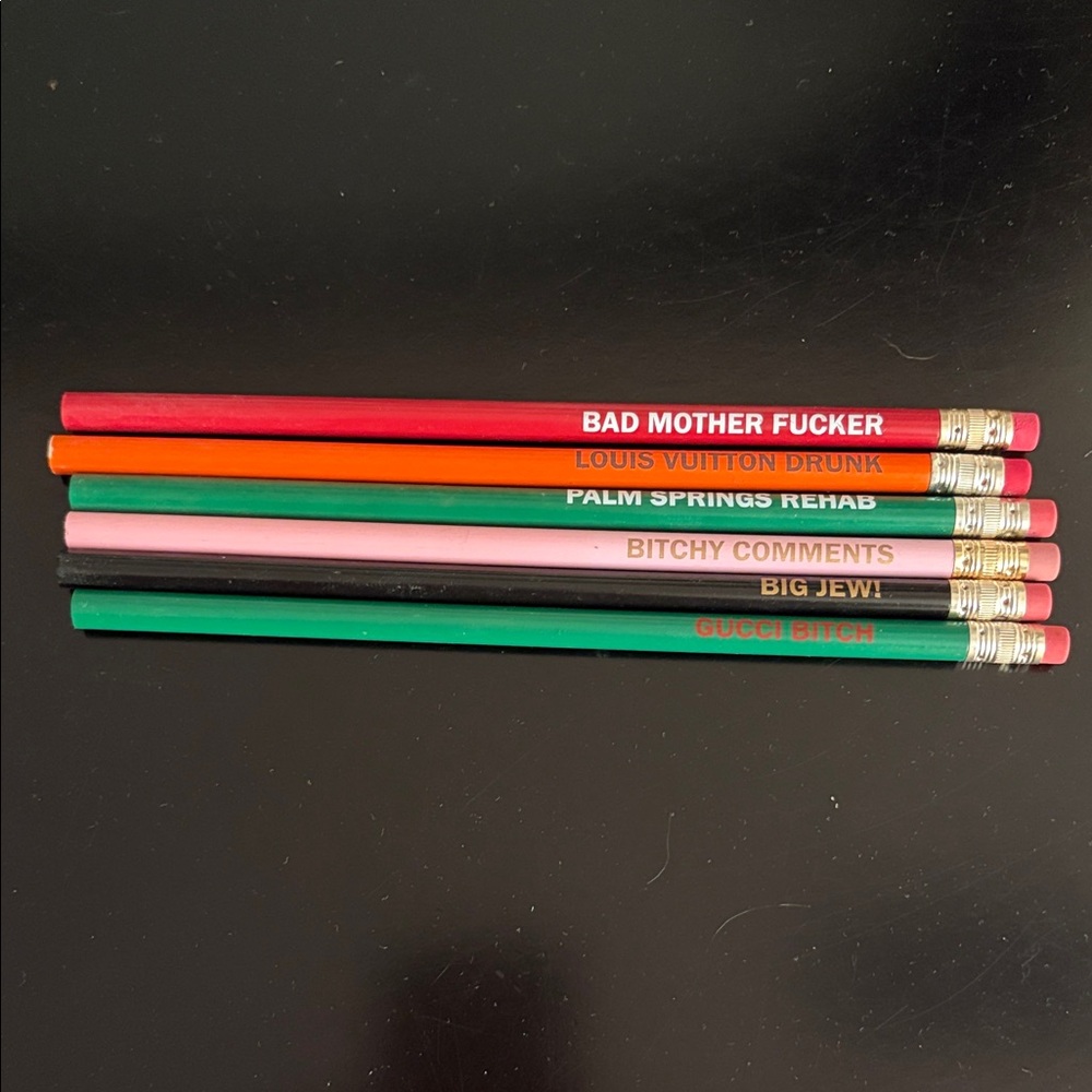 Collection of 6 pencils with funny sayings
